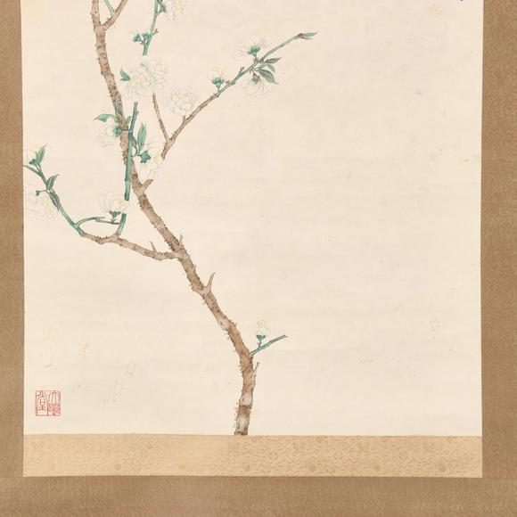 東京共成拍賣張大千 樓枝聽風(fēng)