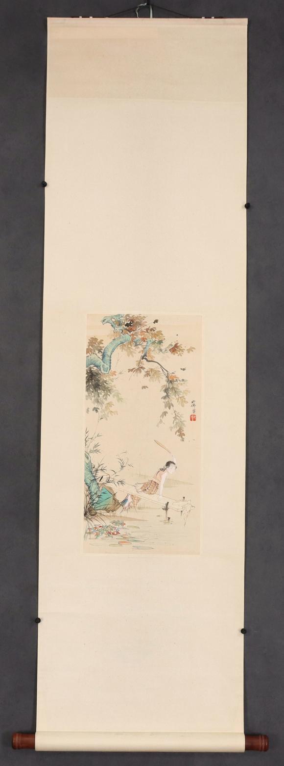 東京共成拍賣胡也佛 浣衣圖
