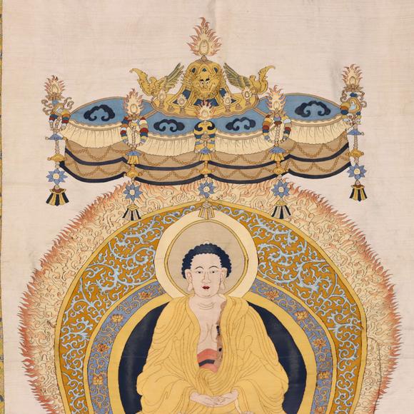 東京共成拍賣(mài)清 無(wú)量壽佛唐卡