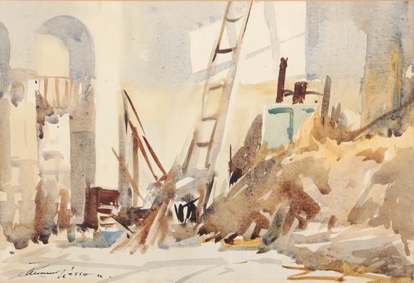 Duke's Auctions Lot 503 *  EDWARD WESSON (1910-1983) 'The Stables, Dinton'