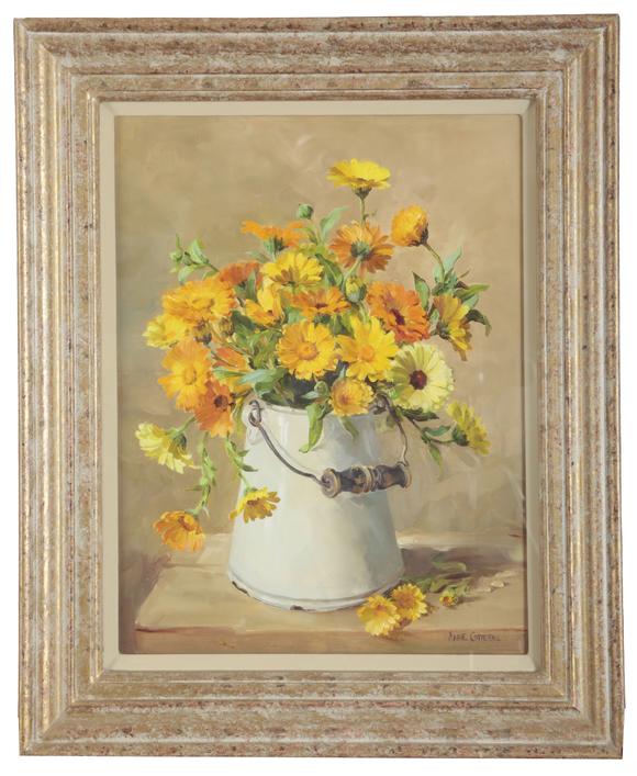 Duke's Auctions Lot 505 *  ANNE COTTERILL (1933-2010) 'Marigolds'