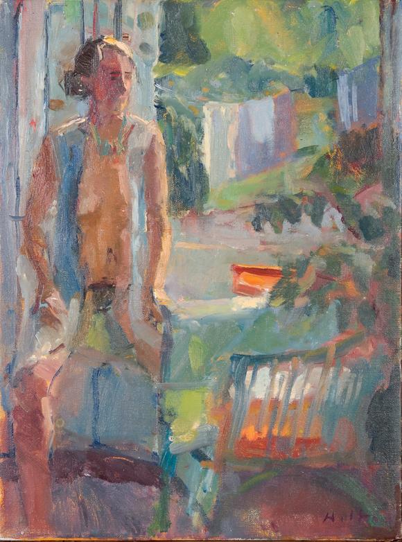 Duke's Auctions Lot 522 *  BO HILTON (B.1961) Female nude in a garden