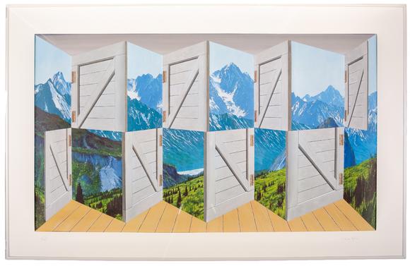 Duke's Auctions Lot 528 *  PATRICK HUGHES (B.1939) 'Indoors'