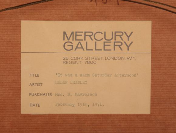 Duke's Auctions Lot 591 *  HELEN LAYFIELD BRADLEY MBE (1900-1979) 'It was a warm Saturday afternoon'
