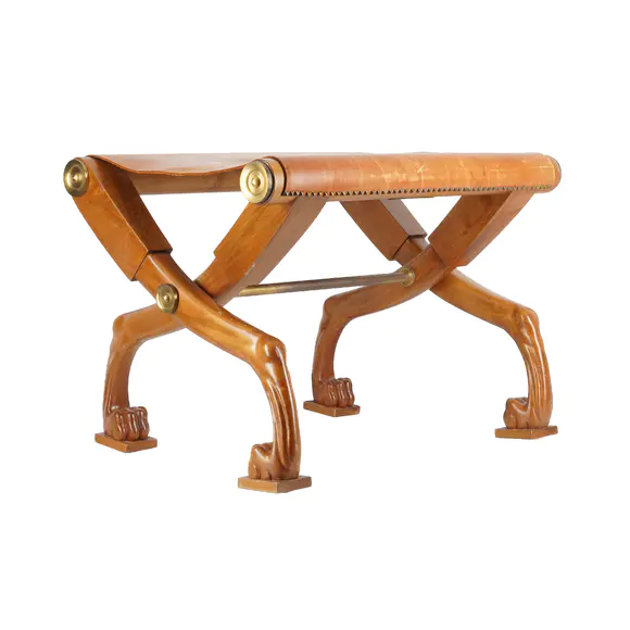 Chiswick AuctionsT.H. Robsjohn-Gibbings (British 1905?1976) for Saridis of Athens Diphros cross-leg stool