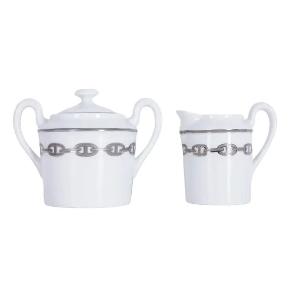 Chiswick AuctionsPhilippe Mouquet for Hermes, Paris A extensive 81 piece Hermes Porcelain Chaine D'Ancre Set dinner