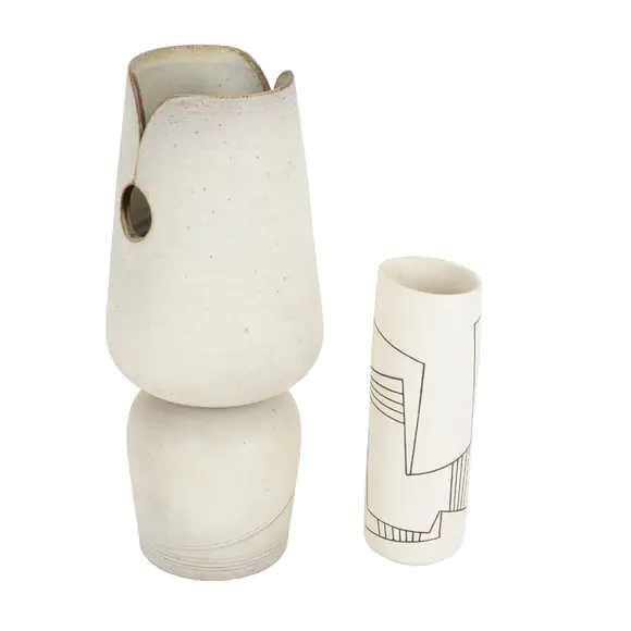 Chiswick AuctionsBritish Studio Pottery Two vases, one by Philip Mumford