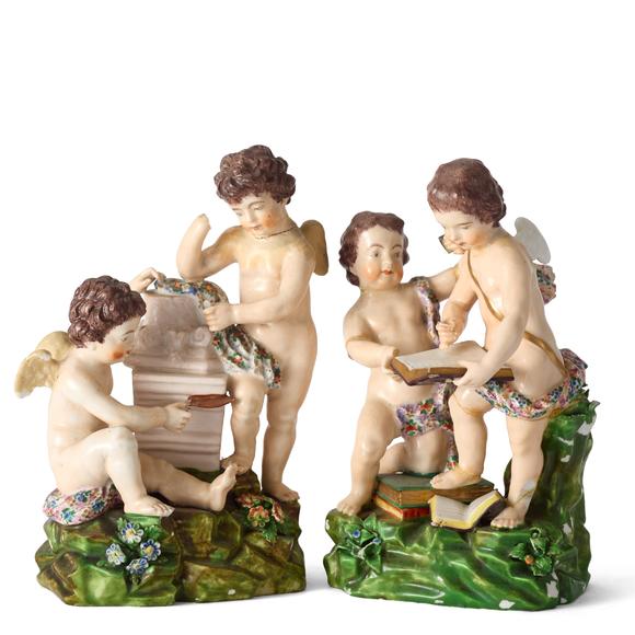Duke's Auctions Lot 39 TWO SIMILAR BLOOR DERBY GROUPS