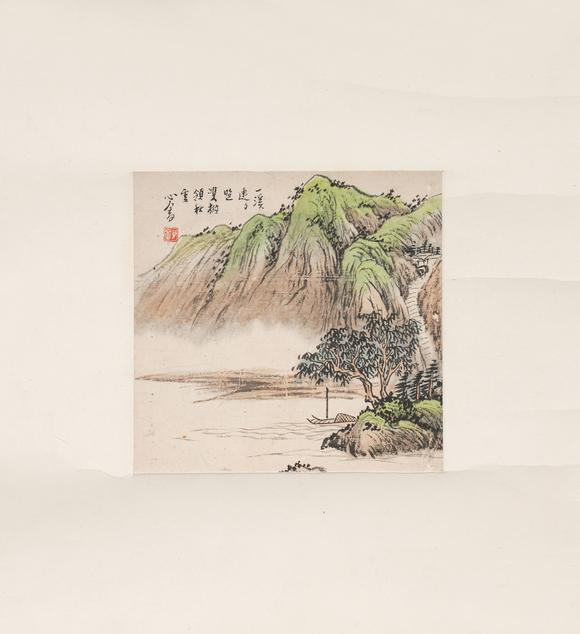 中鴻信溥儒（1896-1963） 碧溪雙樹