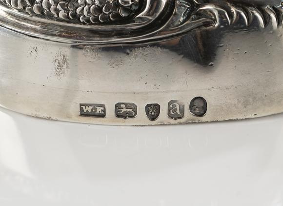 VERITAS Art AuctioneersA pair of George III silver four-light candelabra