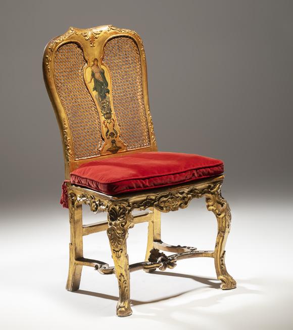 VERITAS Art AuctioneersAn important set of eight Roman caned and polychrome-painted chairs