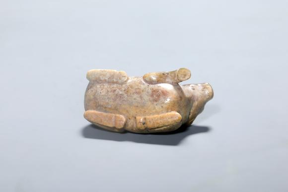SEAVIEW AUCTIONS PTY LTDA Calcified Jade Recumbent Buffalo, China, 2nd–1st centuries BCE