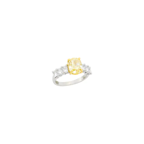 DOYLE Auctioneers & AppraisersPlatinum, Gold, Fancy Yellow Diamond and Diamond Ring