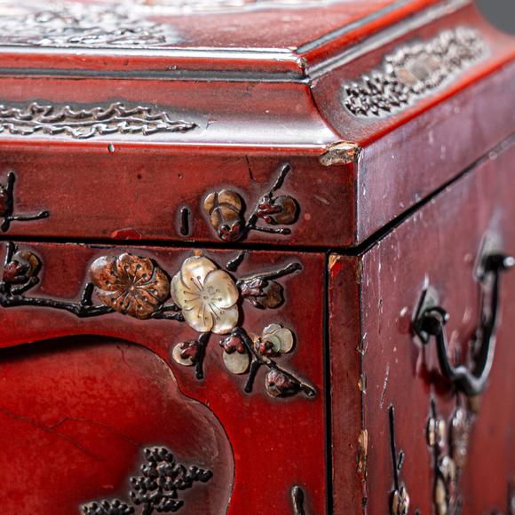 大阪國(guó)際嵌螺鈿花鳥(niǎo)盒