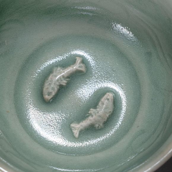大阪國際青磁雙魚盞