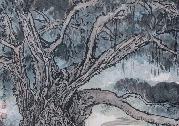 大阪國(guó)際劉益之 榕樹(shù)
