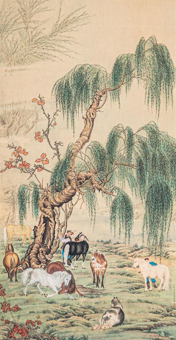 大阪國際郎世寧 八駿圖