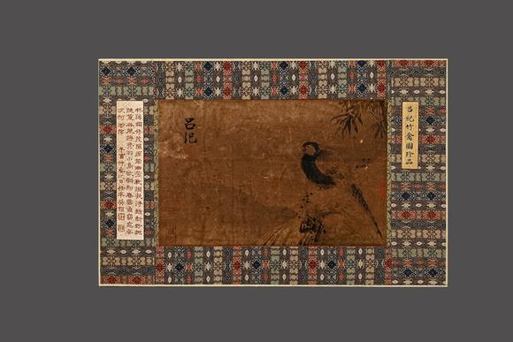 吉本株式會(huì)社明代 呂紀(jì) 花鳥(niǎo)圖 絹本鏡片