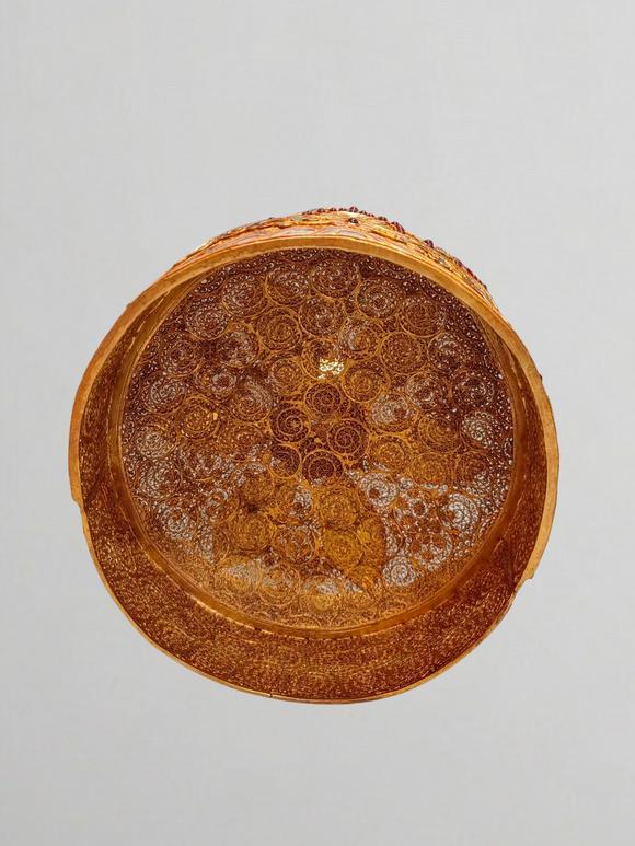 東京蕓術清代 花絲鎏金冠