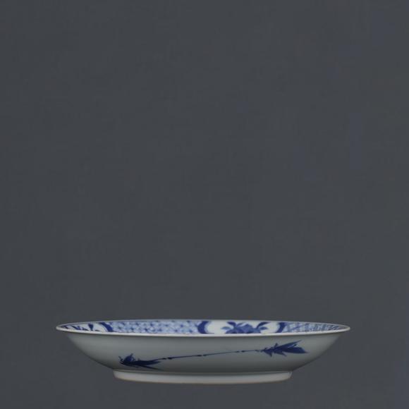 東京蕓術(shù)清康熙 青花釉里紅張生趕考圖盤