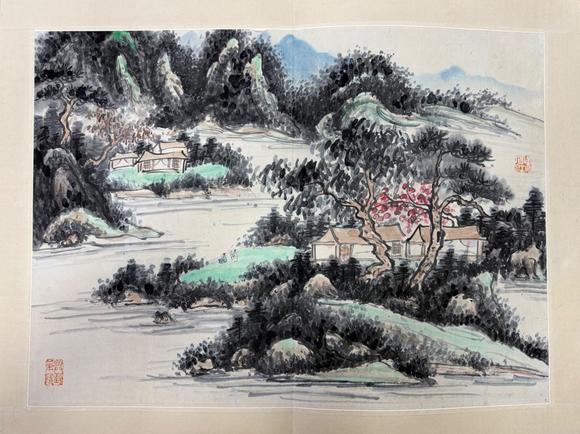東京蕓術(shù)黃賓虹 山水 八開冊頁