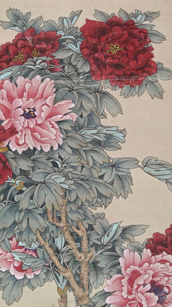 東京蕓術(shù)于非闇 國色天香 立軸紙本設(shè)色