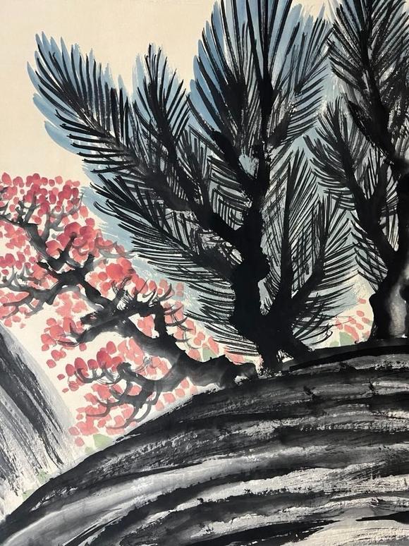 東京蕓術(shù)齊白石 巨富山水 立軸紙本設(shè)色