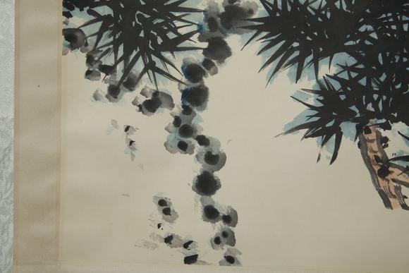 東京蕓術(shù)潘天壽 松鷹圖 立軸紙本設(shè)色