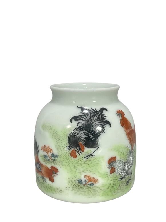 東京蕓術(shù)乾隆 粉彩公雞圖水洗