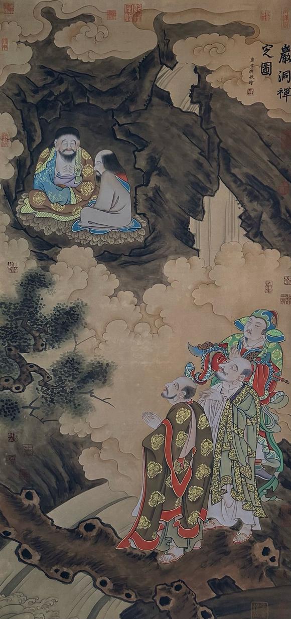 東京蕓術(shù)唐玄奘 羅漢神融卷 絹本