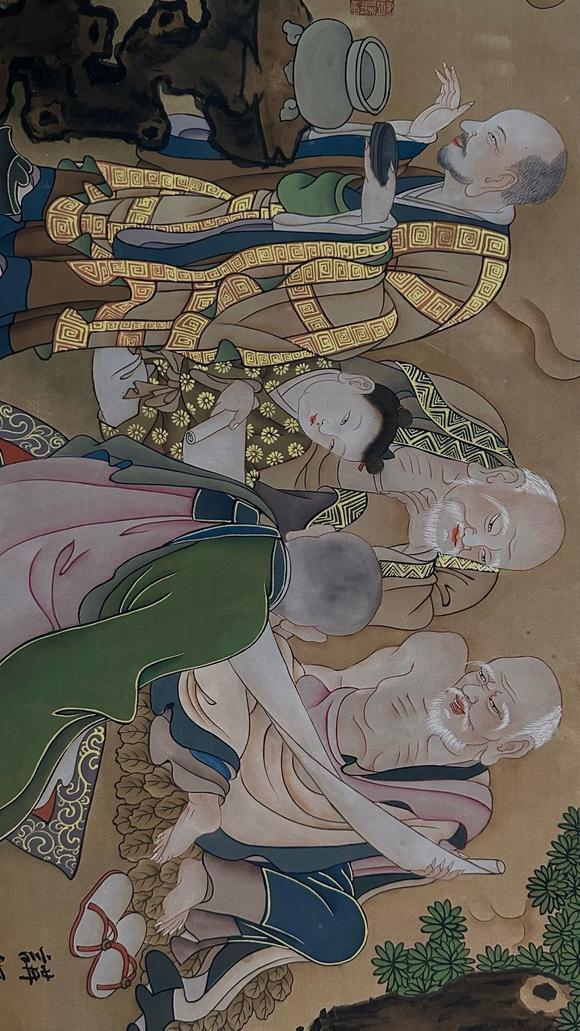 東京蕓術(shù)唐玄奘 羅漢神融卷 絹本