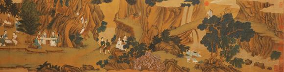 東京蕓術(shù)劉松年 南宋 夏山高隱圖卷 絹本