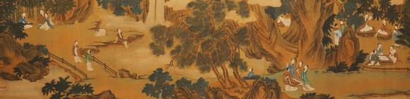 東京蕓術(shù)劉松年 南宋 夏山高隱圖卷 絹本