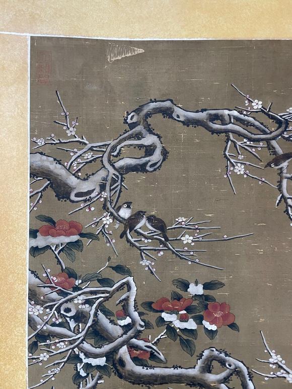 東京蕓術(shù)李迪 雪梅錦雞圖 絹本