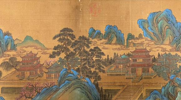 東京蕓術(shù)仇英 醉翁亭記手卷 手卷絹本設(shè)色