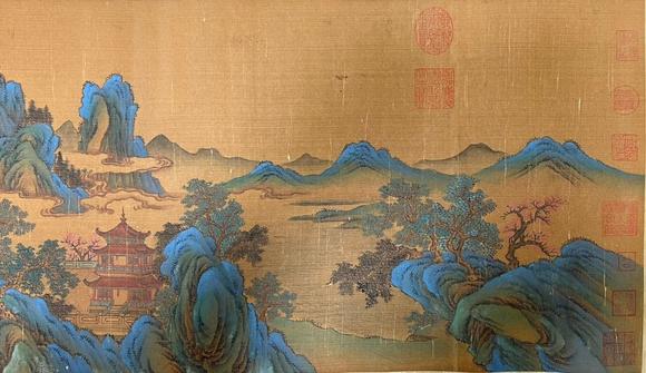 東京蕓術(shù)仇英 醉翁亭記手卷 手卷絹本設(shè)色