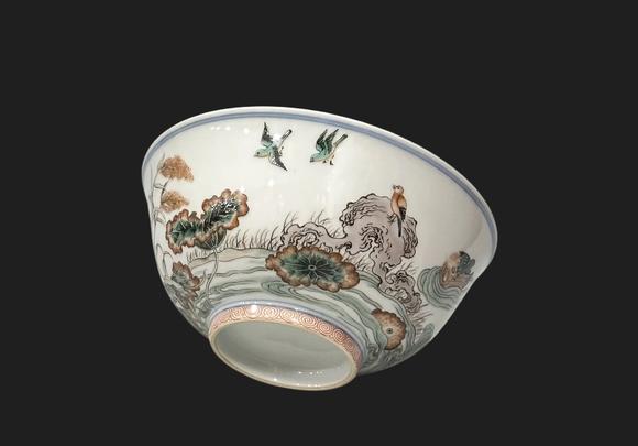 東京蕓術(shù)康熙 五彩花鳥紋碗