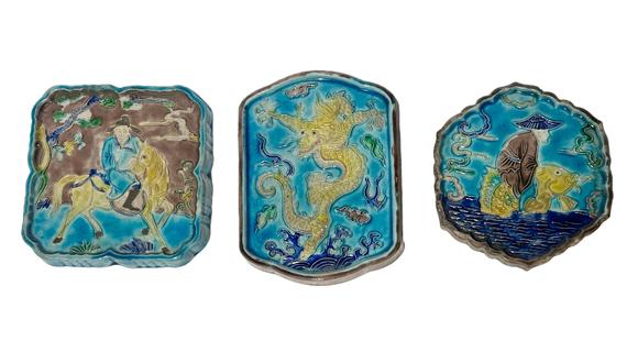 Castle AuctionA Chinese set of fahuA Chinese teA Chinese trays, Ming Dynasty Pr. 