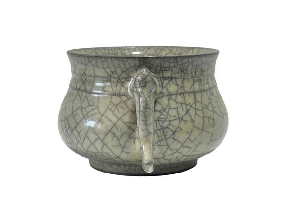Castle AuctionA Chinese Ge-glazed censor with double-handlers, Ming Dynasty Pr. 