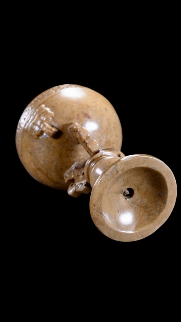 Castle AuctionA Calcified Brown Jade Boshan Censer, Han, Circa 2nd C BC–2nd C AD Pr.