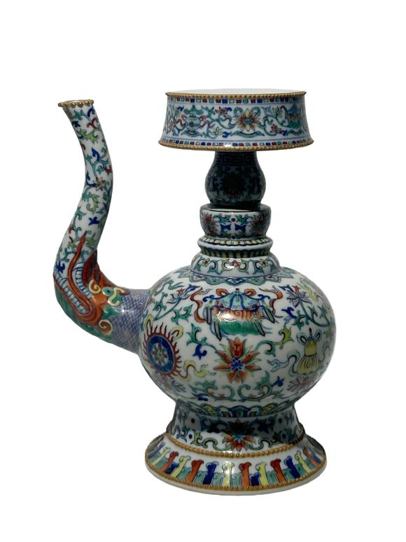 Castle AuctionA Chinese rare shape of Doucai teapot, Qian Long Pr. 