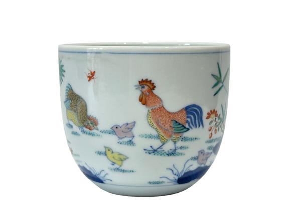 Castle AuctionA Chinese Doucai chicken cup, Ming Dynasty Pr. 