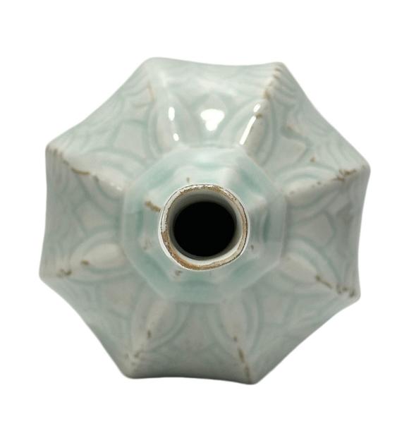 Castle AuctionA Chinese rare shape vase with pointed neck, Ming Dynasty Pr. or earlier.