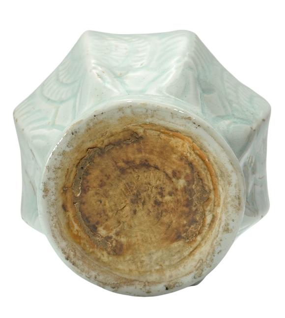 Castle AuctionA Chinese rare shape vase with pointed neck, Ming Dynasty Pr. or earlier.