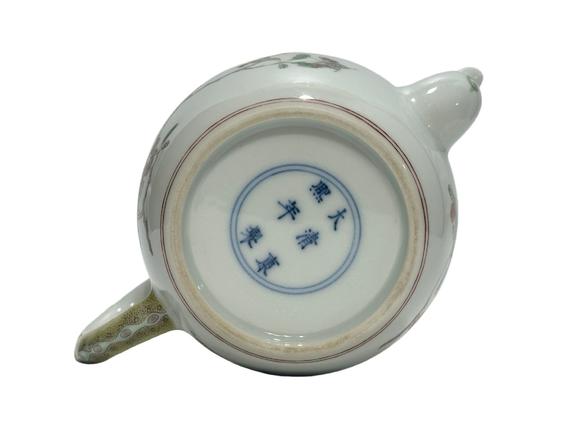 Castle AuctionA Chinese Colorful Butterfly depicted teapot, Kang Xi Pr. 