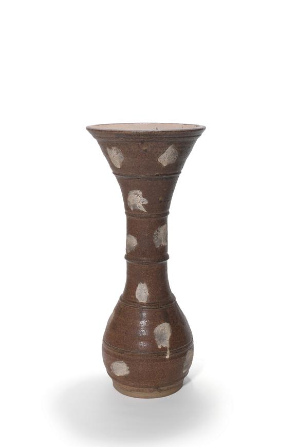 Castle AuctionA Brown Glaze Splashed Gu Vase, 12th–13th C Pr.