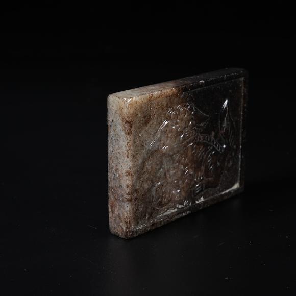 弘楊株式會社中古玉獅子滾繡球紋帶飾