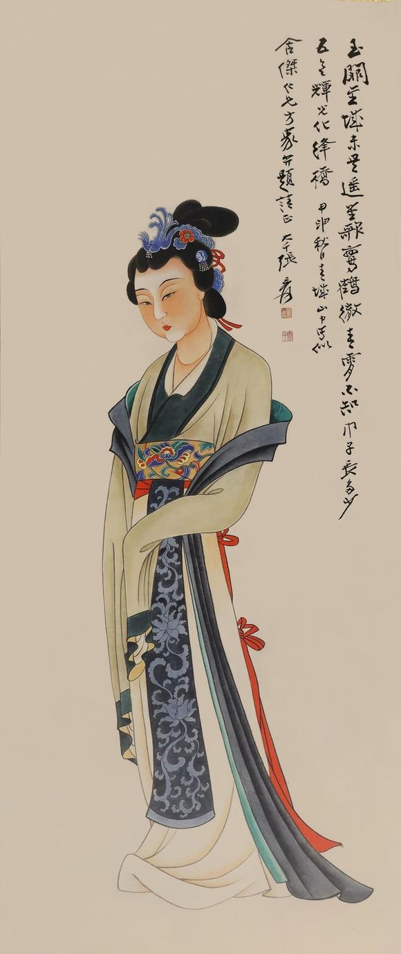北京崇仁拍賣張大千《仕女圖》