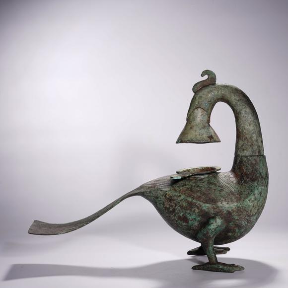 金澤美術(shù)西周 羽紋銅鳳燈