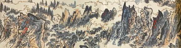 書畫藝拍陸儼少 山水手卷